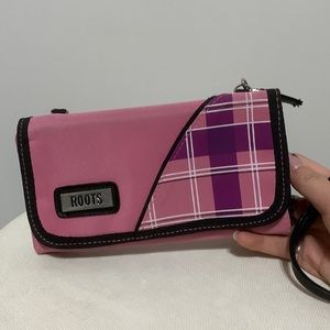 Roots wallet with strap